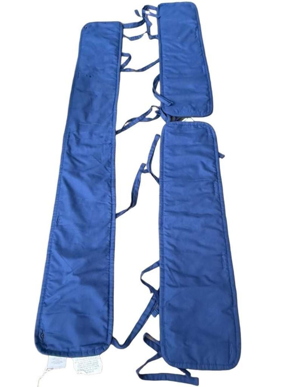 Blue Padded Crib Rail Covers Teething Guards set of 3